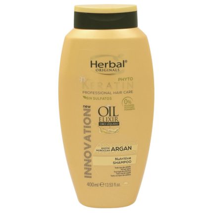 شامپو بدون سولفات هربال سری Phyto Keratin مدل Argan Oil حجم 400 میل
