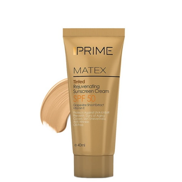 پریم کرم ضدآفتاب رنگی پریم مدل Matex Tinted ANTI-AGING SPF 50 حجم 40 میلی لیتر