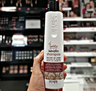 شامپو کراتین آرگان اچ اس لاین ایتالیا keratin shampoo حجم 350 میلی لیتر