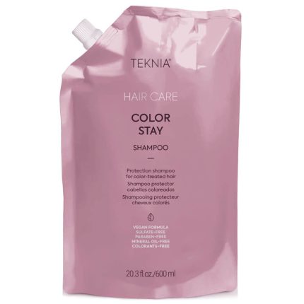 شامپو بدون سولفات موهای رنگ شده لاکمه سری Teknia مدل Color Stay حجم 600 میل