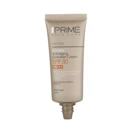 کرم ضد آفتاب جوان کننده پریم مدل Matex INVISIBLE SPF 50 حجم 40 میلی لیتر