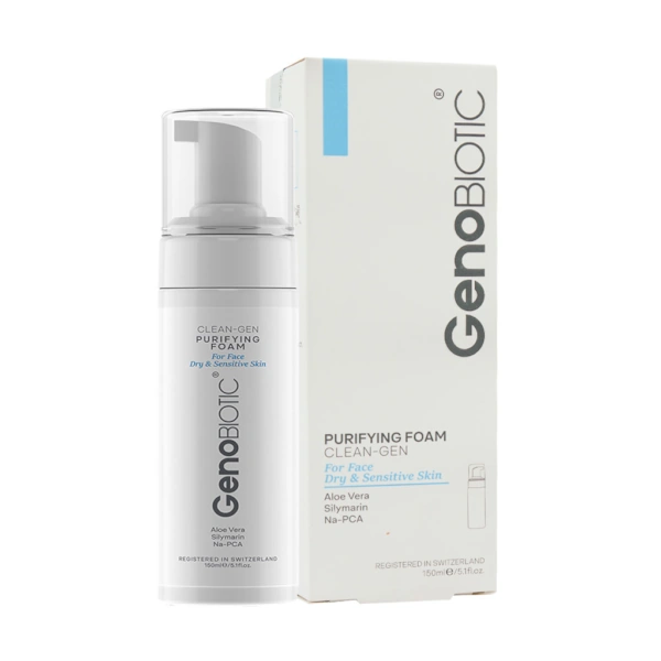 Geno-Biotic-Face-Foam-Clening-for-Dry-and-Sensitive-Skin فوم شستشو صورت ژنوبایوتیک مدل Moisturizer مناسب پوست خشک