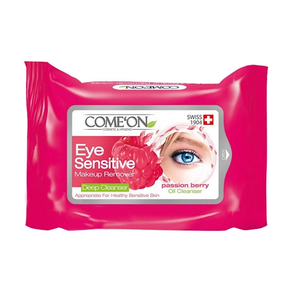 کامان دستمال مرطوب پاک کننده آرایش چشم 10 برگی EYE SENSITIVE