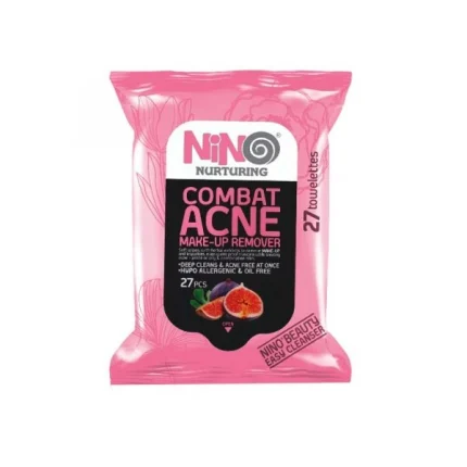دستمال پاک کننده آرایش ضد آکنه نینو 27 عدی combat acne