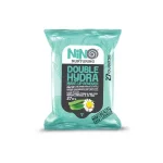 دستمال مرطوب پاک کننده آرایش نینو Double Hydra بسته27 عددیnino