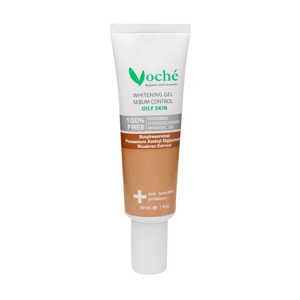 Voche-Whitening-Gel-Sebum-Control-For-Oily-Skin-30-ml ژل رفع لک و تیرگی وچه مناسب پوست چرب و آکنه ای 30 میل