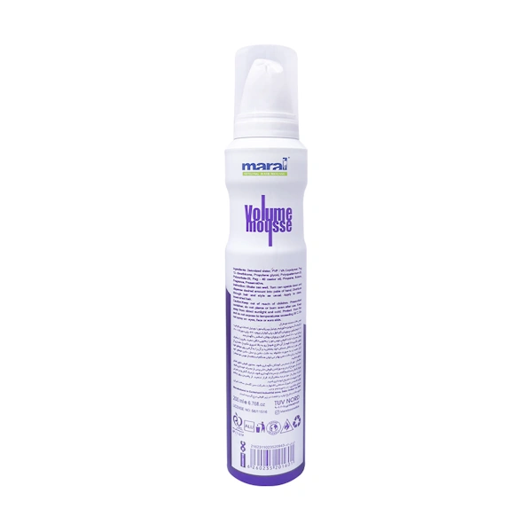 maral-volume-mousse-2 مارال موس مو حجم دهنده و حالت دهنده موی فر maral 200ML
