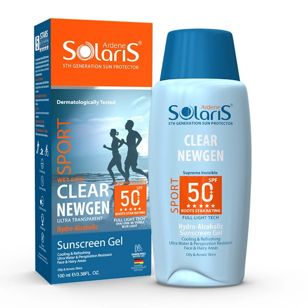 CLEAR-NEWGEN ژل هیدرو الکلی ضد آفتاب سولاریس spf50