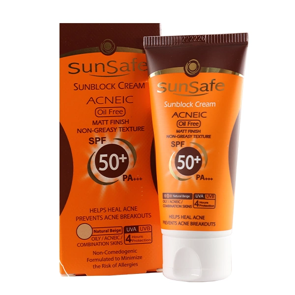 سان سیف ضد آفتاب رنگی فاقد چربی سان سیف Natural Beige spf35