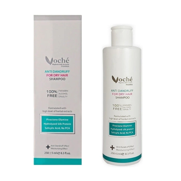 Voche-Anti-Dandruff-dry-shampoo-250mil فروشگاه اینترنتی رژگونه شامپو ضد شوره مناسب موی خشک وچه 250 میلی لیتر