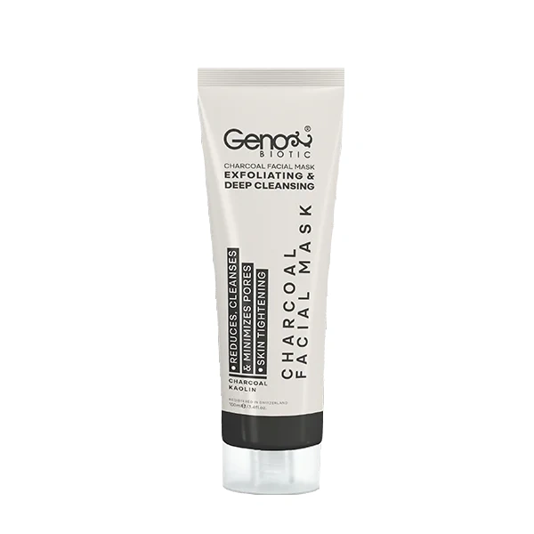 ماسک زغال ژنوبایوتیک فروشگاه اینترنتی رژگونه ماسک زغال صورت و گردن ژنوبایوتیک 100 میل