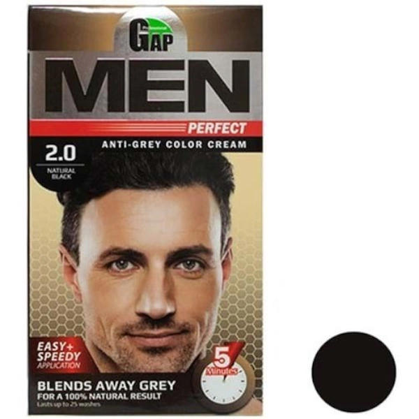 رنگ مو گپ کیت رنگ مو آقایان گپ NATURAL BLACK 2/0