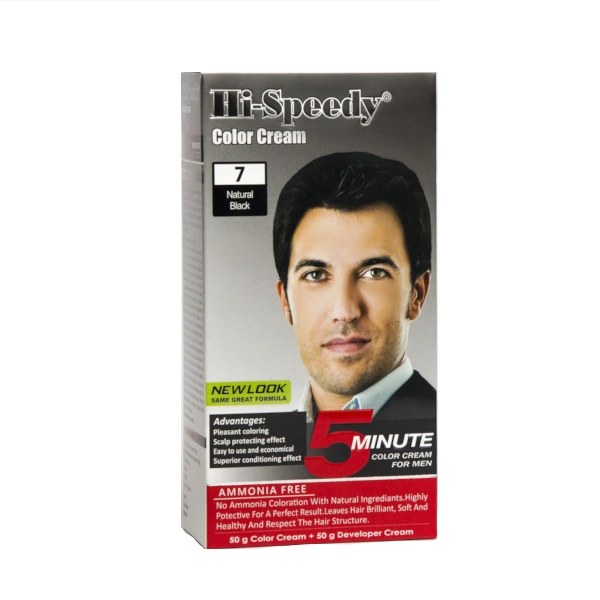 های اسپیدی 7 کیت رنگ مو آقایان های اسپیدی 07 NATURAL BLACK