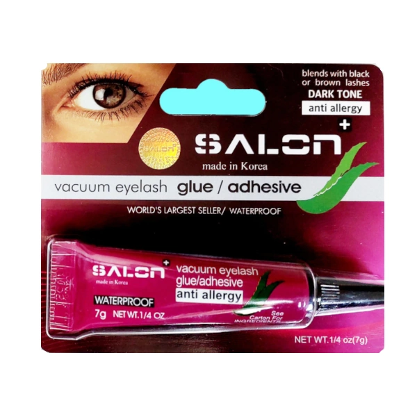 چسب مژن آنتی الرژی سالن پلاس فروشگاه اینترنتی رژگونه چسب مژه سالن پلاس +SALON حجم 7 گرم