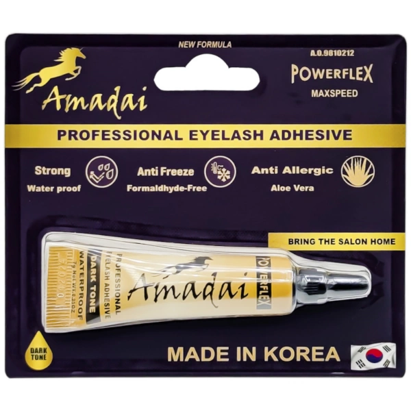 چسب مژه آمادای فروشگاه اینترنتی رژگونه چسب مژه آمادای maxspeed Amadai Powerflex حجم 7 گرم