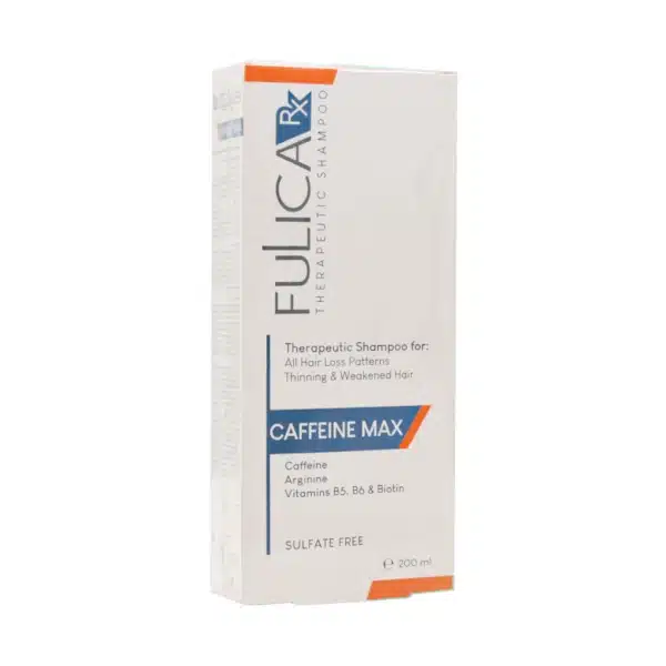 Fulica-Rx-Caffeine-Max-Shampoo-200-Ml شامپو تقویت کننده و حجم دهنده فولیکا آر ایکس حجم 200 میلی لیتر