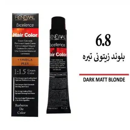 رنگ مو رنوال بلوند زیتونی تیره 6/8