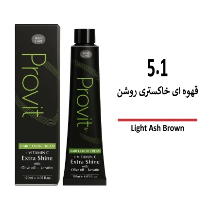 رنگ مو پرویت قهوه ای خاکستری روشن 5/1