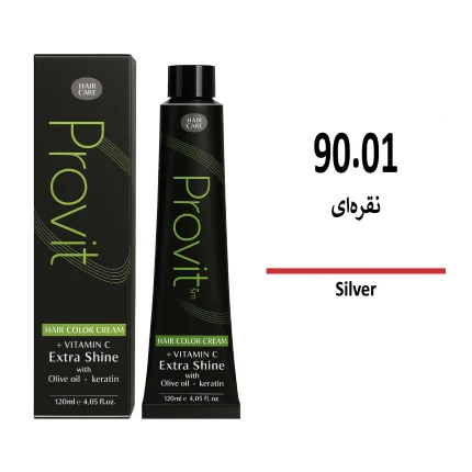 رنگ مو پرویت نقره ای 90/01