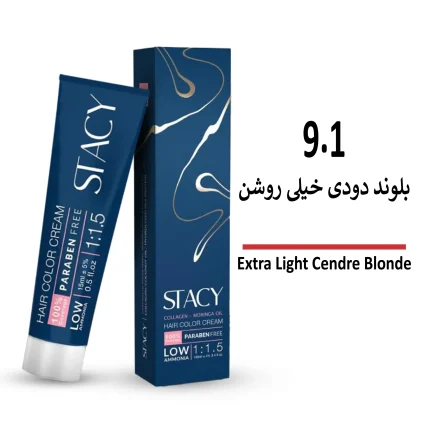 رنگ مو استیسی بلوند دودی خیلی روشن 9/1
