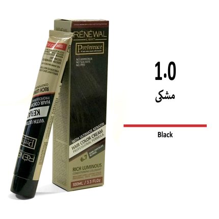 رنگ مو بدون آمونیاک رنوال مشکی 1/0