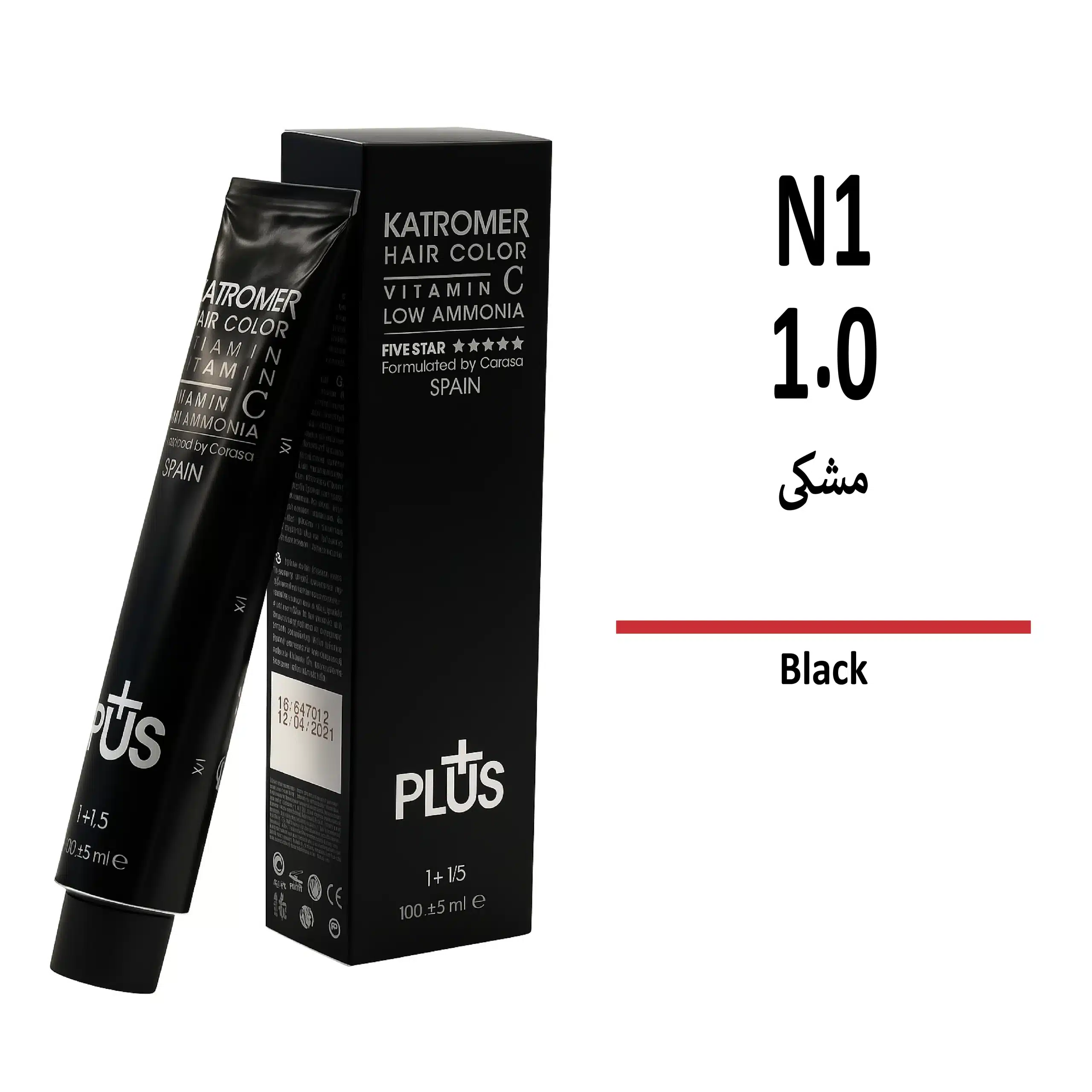 رنگ مو کاترومر مشکی NA 1/0 رنگ مو کاترومر مشکی NA 1/0