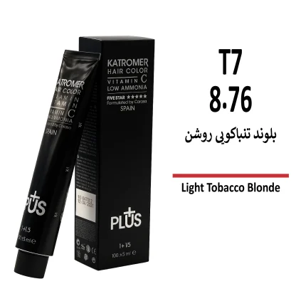 رنگ مو کاترومر بلوند تنباکویی روشن T7 8/76