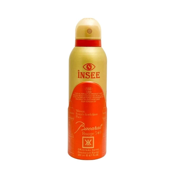 ینسی باکارات اسپری بدن زنانه اینسی مدل BACARAT ROUGE 540