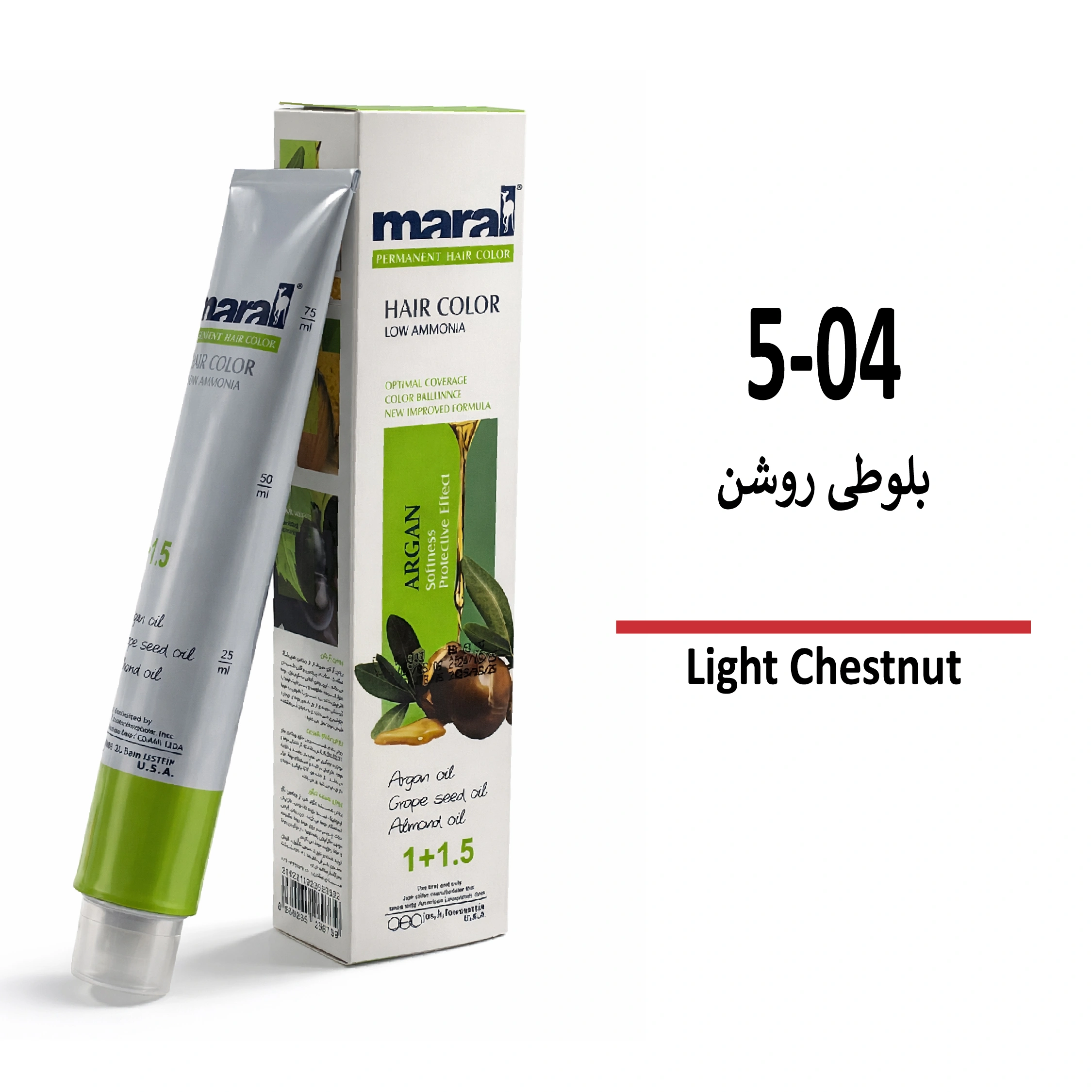 رنگ مو مارال بلوطی روشن 5/04 رنگ مو مارال بلوطی روشن 5/04