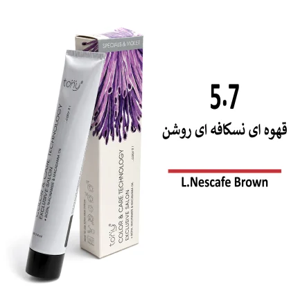 رنگ مو تونی قهوه ای نسکافه ای روشن 5/7