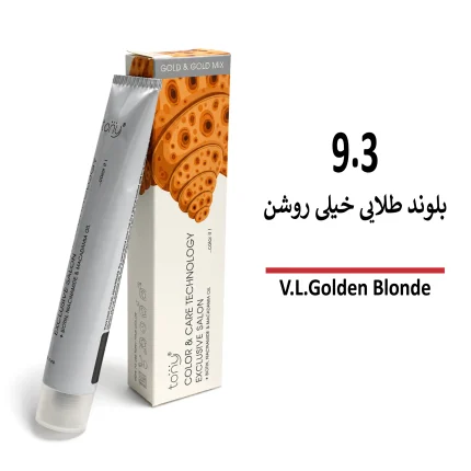 رنگ مو تونی بلوند طلایی خیلی روشن 9/3